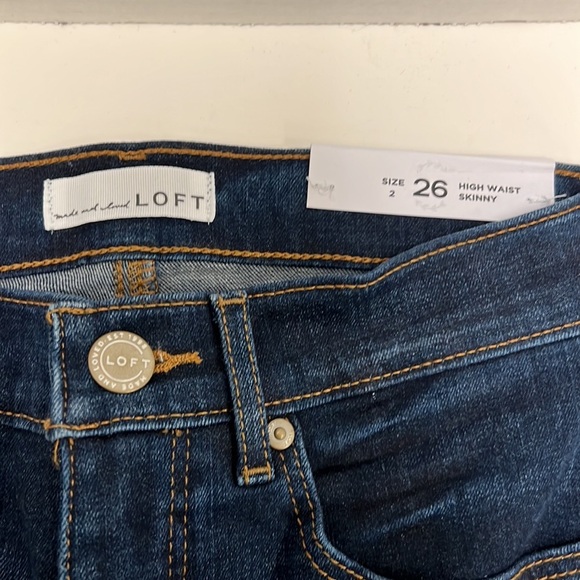 NWT LOFT Women’s High Waist Skinny Jeans Size 2 - Picture 3 of 5